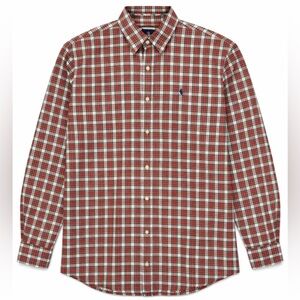 Ralph Lauren Red, Green and White Checkered Shirt